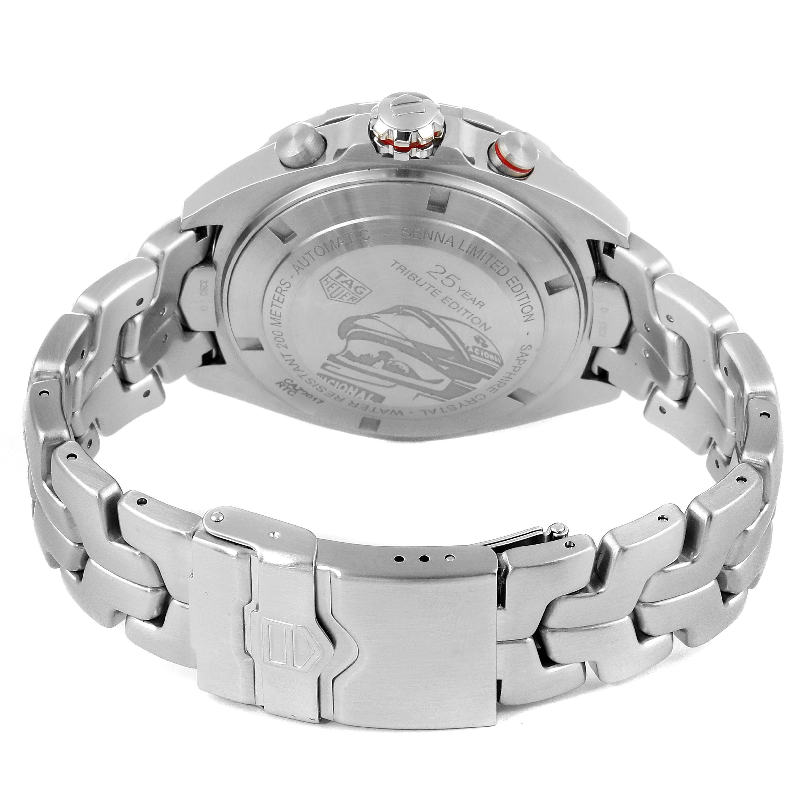 The image shows the back case and metal bracelet of the Tag Heuer Formula 1 CAZ2017.BA0647 Men's Stainless Steel Grey Dial CAZ2017.BA0647 Men's Stainless Steel Grey Dial watch, including the clasp and side buttons.