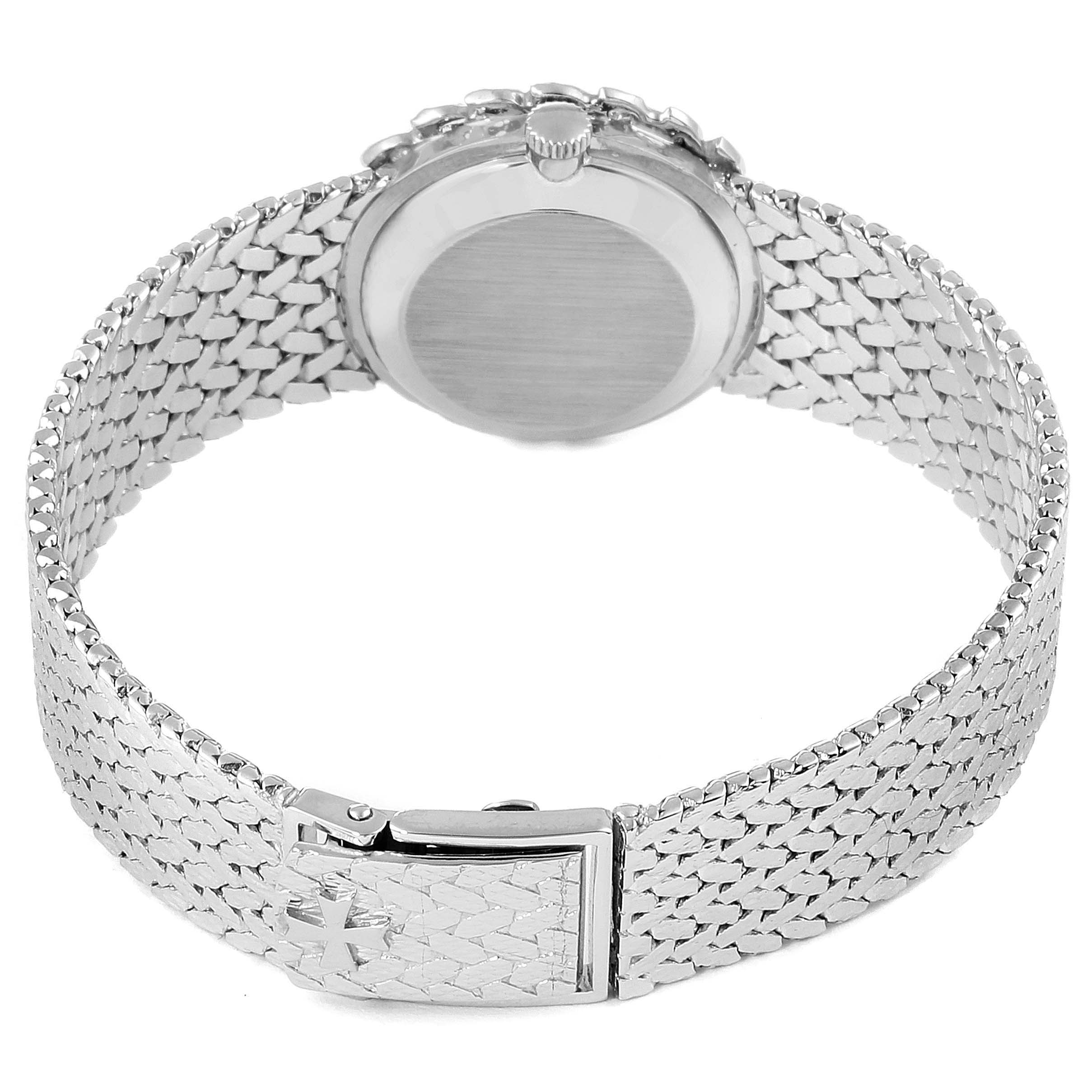 The image shows the back view of the Vintage Vacheron Constantin watch, highlighting the clasp and bracelet.