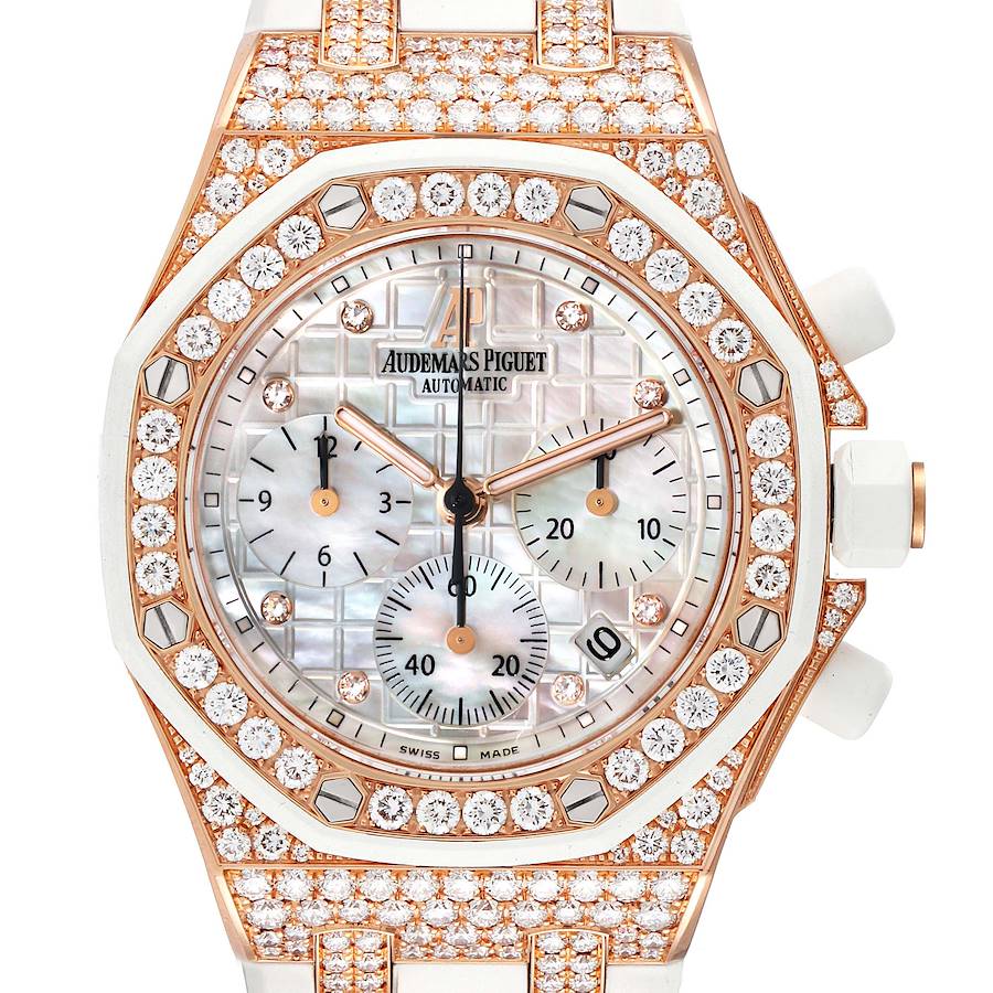 Audemars Piguet Royal Oak Offshore Rose Gold Diamond Ladies Watch 26092OK SwissWatchExpo