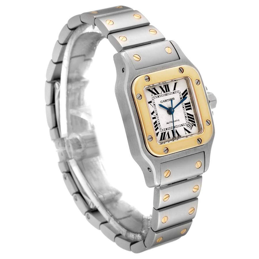 Cartier Santos Galbee Steel Yellow Gold Ladies Watch W20057C4