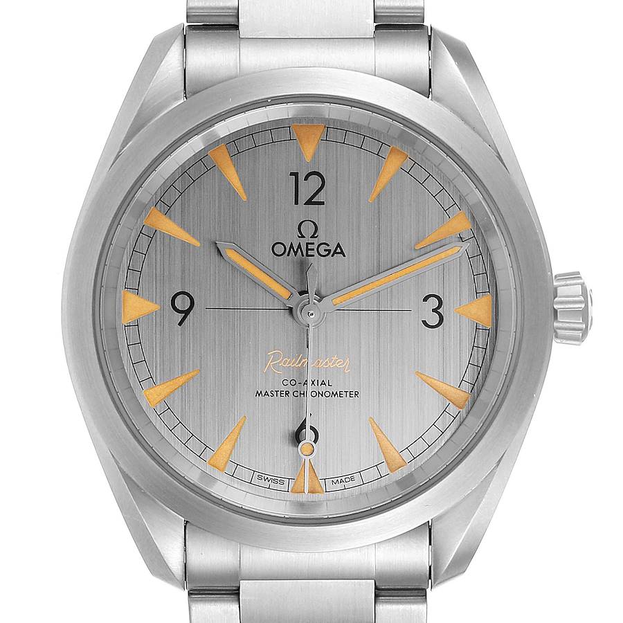 Omega Railmaster Chronometer Grey Dial Watch 220.10.40.20.06.001 Box Papers SwissWatchExpo