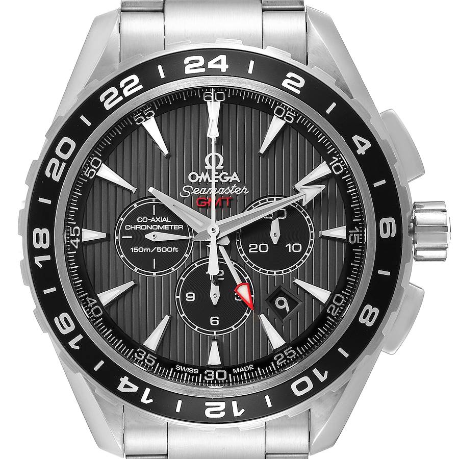 Omega Seamaster Aqua Terra GMT Steel Mens Watch 231.10.44.52.06.001 SwissWatchExpo