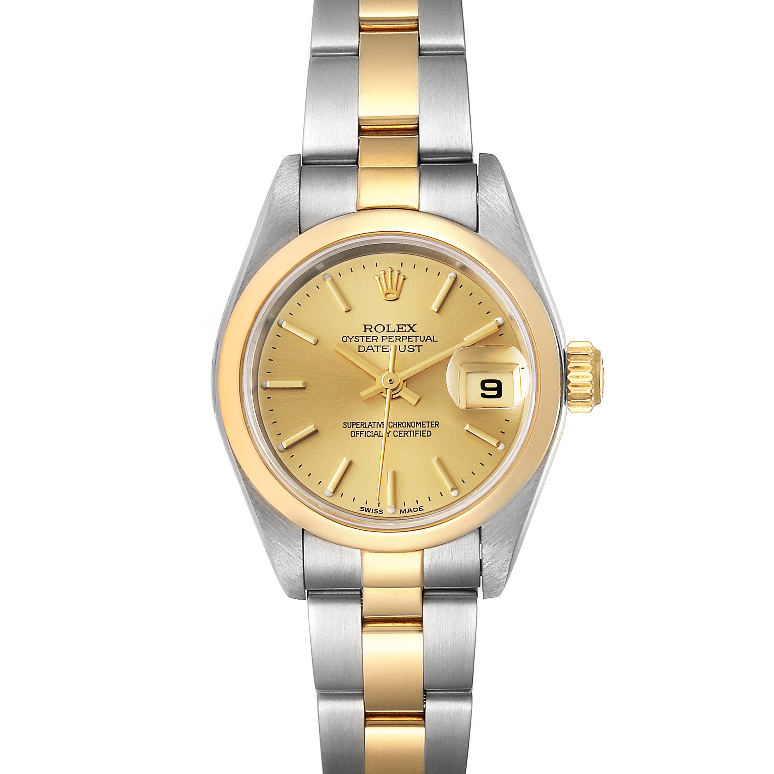 Rolex Datejust Steel Yellow Gold Champagne Dial Ladies Watch 79163 ...