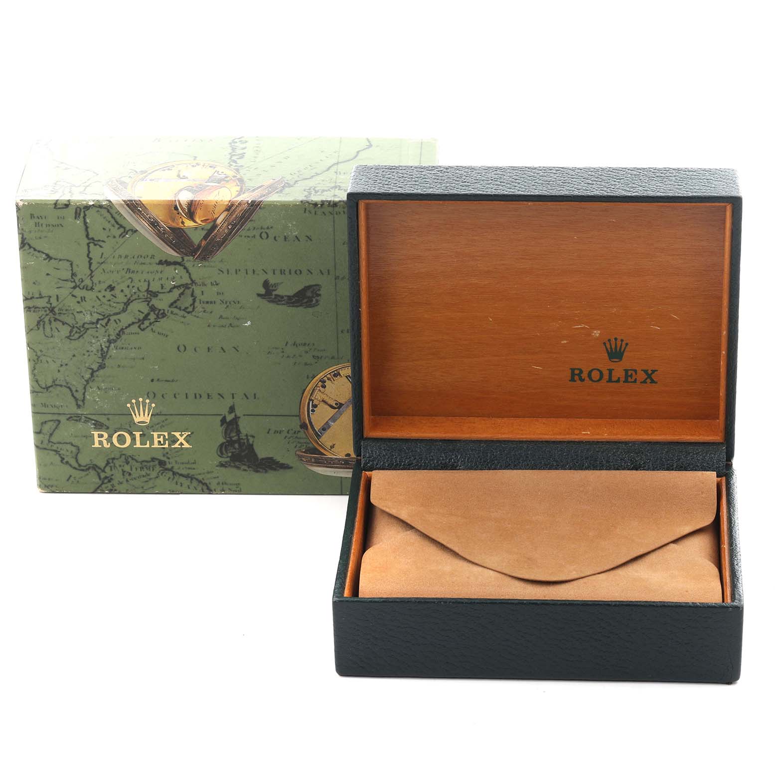 The image shows a Rolex Oyster Perpetual 67180 Women's Stainless Steel Black Dial 67180 Women's Stainless Steel Black Dial watch box and outer packaging, without the watch visible.