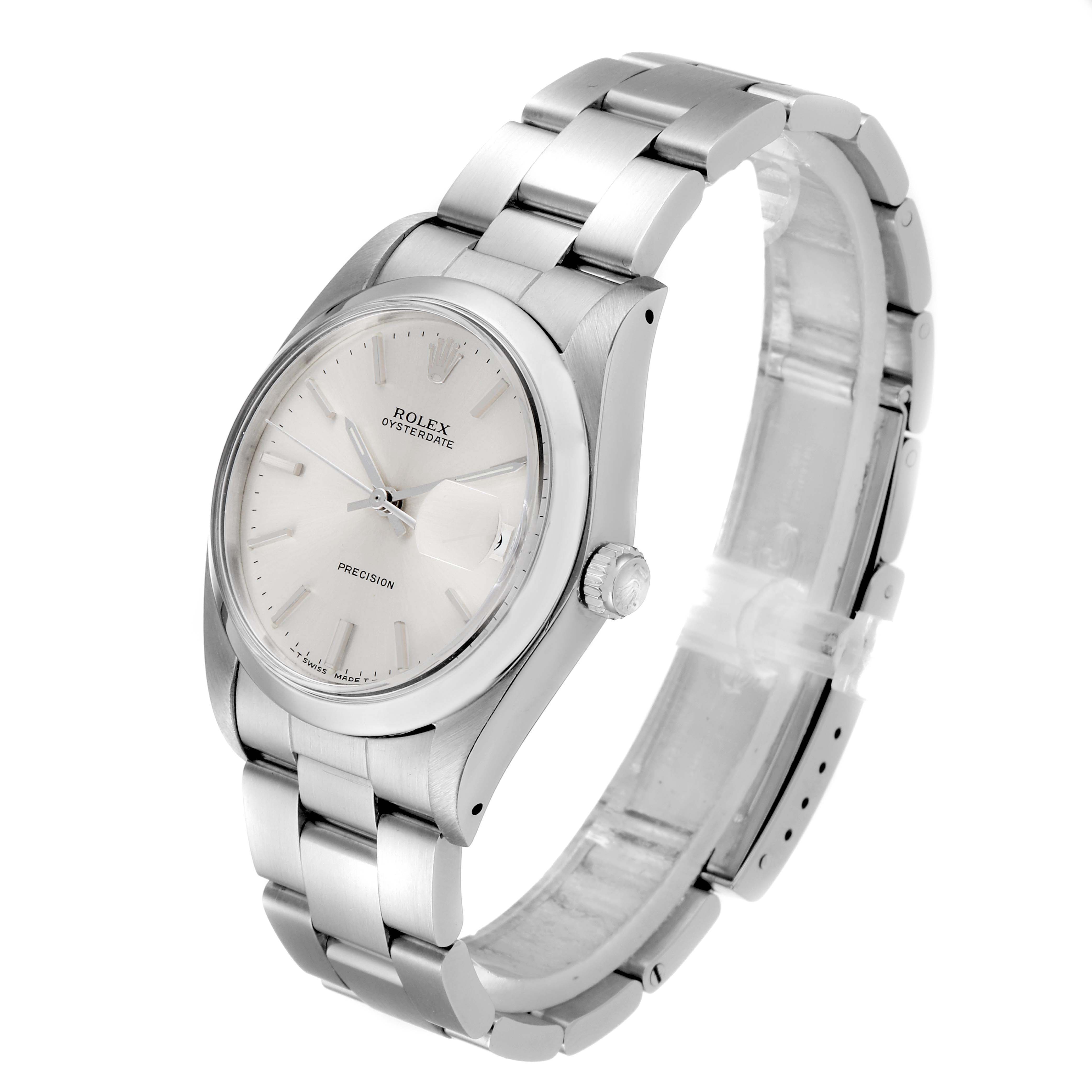 The image shows a Rolex Vintage Collection 6694 Men's Stainless Steel Silver Dial 6694 Men's Stainless Steel Silver Dial watch at a slight angle, highlighting the face, bezel, crown, and bracelet.