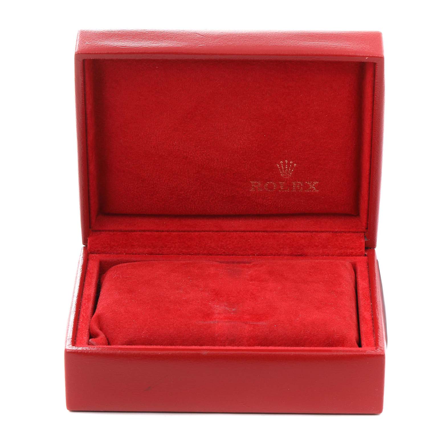 The image shows an open red watch box with "Rolex" branding, likely for a Rolex President 69178 Women
s Yellow Gold Champagne Dial 69178 Women
s Yellow Gold Champagne Dial model watch.