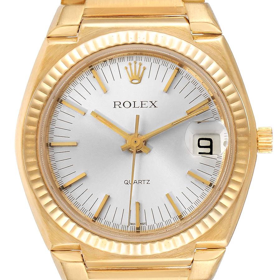 Rolex Texan Beta 21 Yellow Gold Vintage Mens Watch 5100 SwissWatchExpo