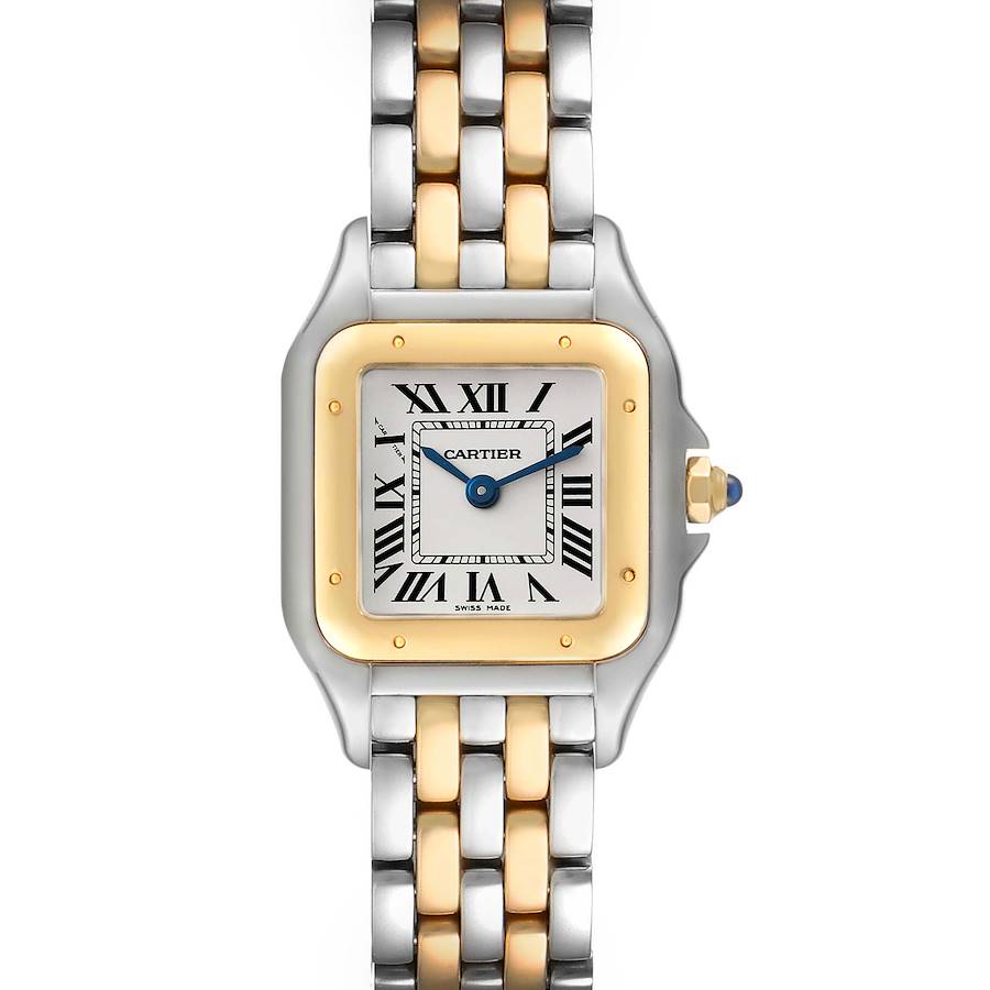 Cartier Panthere Steel Yellow Gold 2 Row Ladies Watch W2PN0006 Card SwissWatchExpo