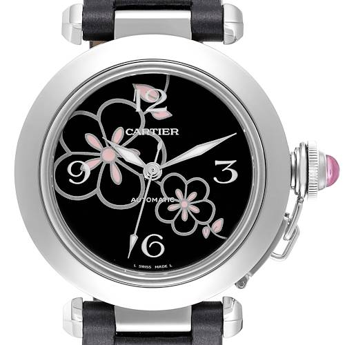 Photo of Cartier Pasha C Flower Dial Limited Edition Steel Ladies Watch W3109699