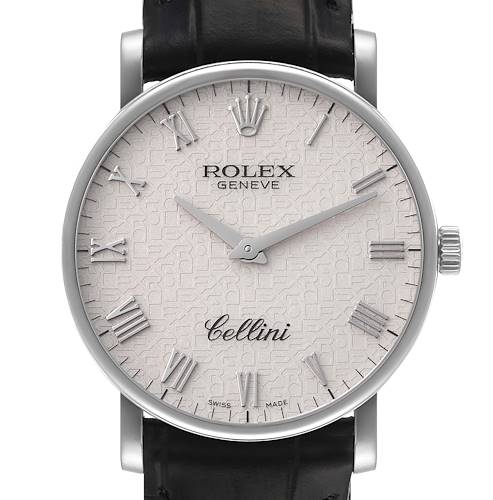 Photo of Rolex Cellini Classic White Gold Ivory Anniversary Dial Mens Watch 5115 Card
