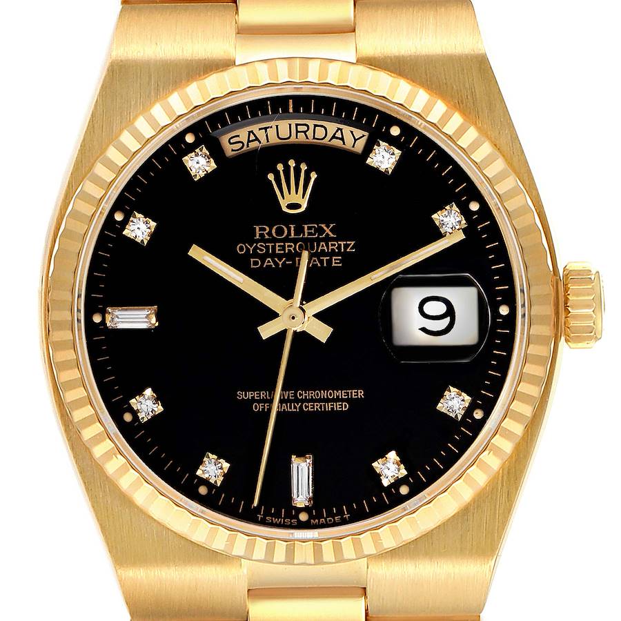 NOT FOR SALE Rolex Oysterquartz President Day-Date Yellow Gold Diamond Watch 19018 PARTIAL PAYMENT SwissWatchExpo