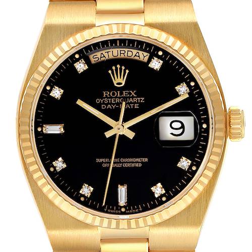 Photo of NOT FOR SALE Rolex Oysterquartz President Day-Date Yellow Gold Diamond Watch 19018 PARTIAL PAYMENT