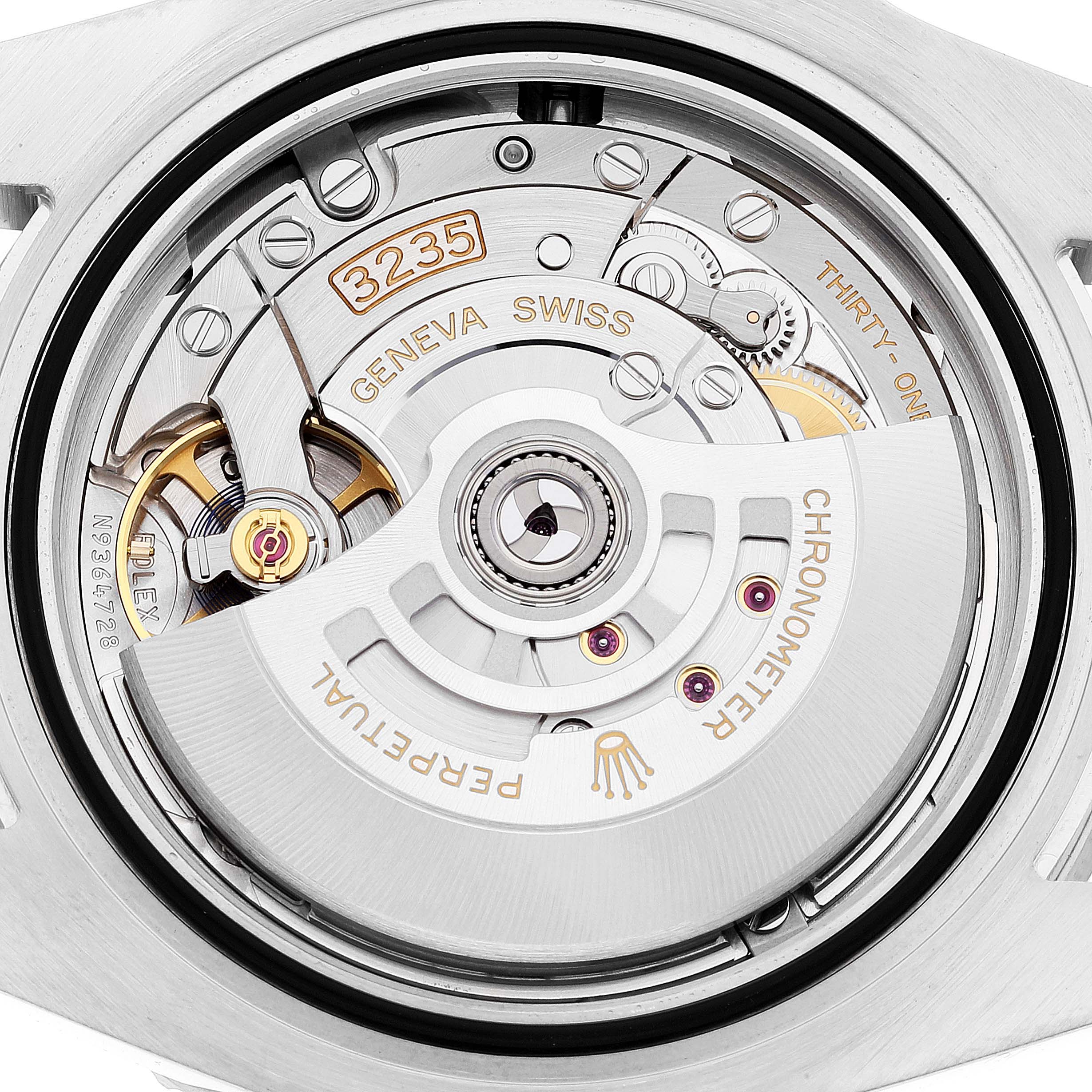 The image shows the movement from the back angle of the Rolex Submariner 126610 Men's Stainless Steel Black Dial 126610 Men's Stainless Steel Black Dial watch, highlighting its intricate internal mechanics.