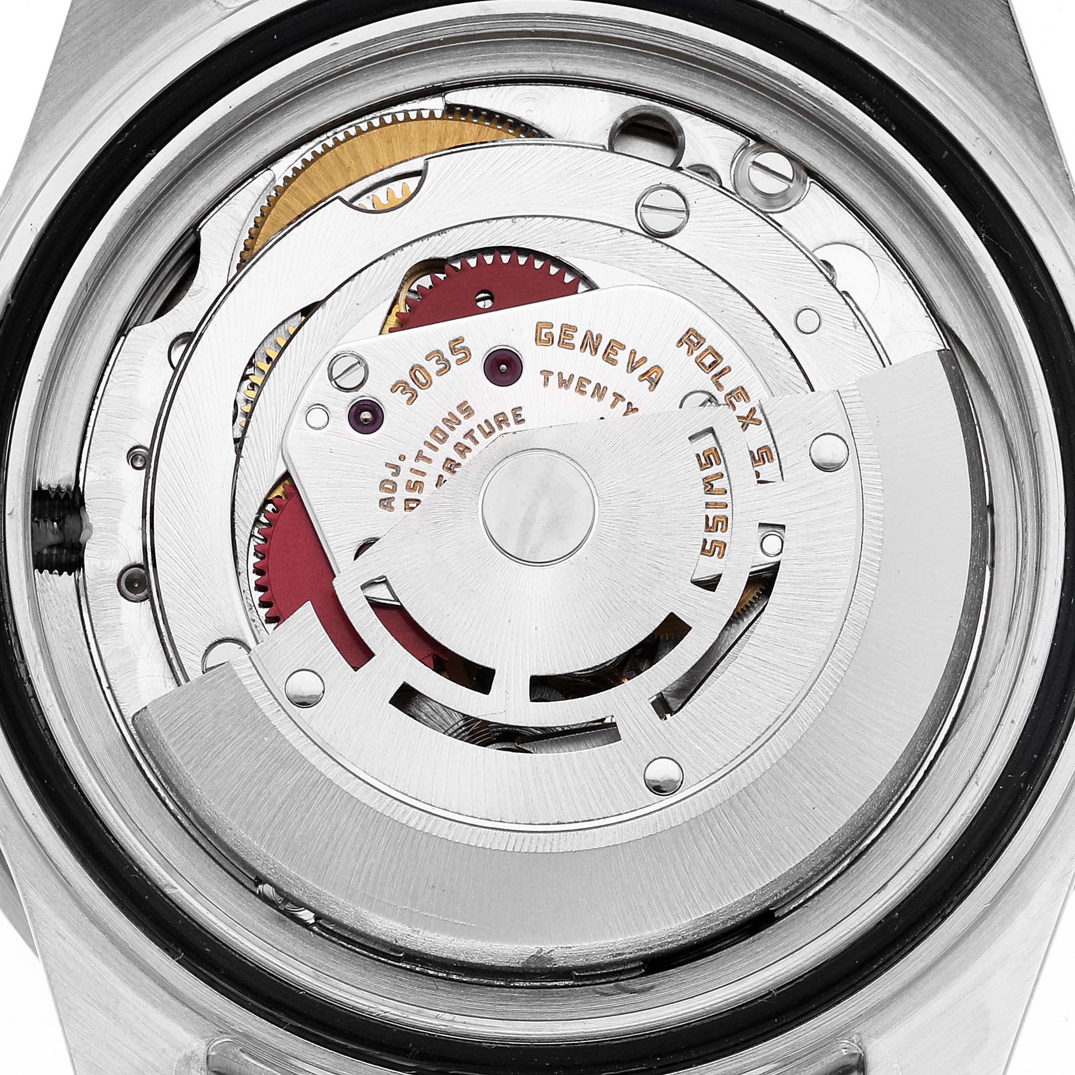 This image shows the internal mechanism of a Rolex Vintage Collection 16800 Men's Stainless Steel Black Dial 16800 Men's Stainless Steel Black Dial watch, specifically model 3035, viewed from the back.