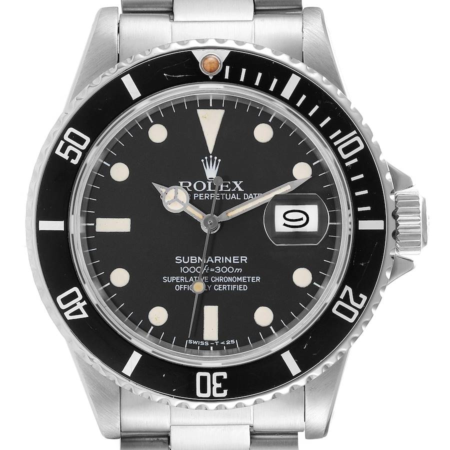 Rolex Submariner Date Steel Vintage Mens Watch 16800 Box Papers SwissWatchExpo
