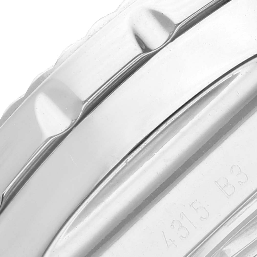 The image shows a close-up of the bezel and casing of a Breitling Bentley AB0612 Men's Stainless Steel Black Dial AB0612 Men's Stainless Steel Black Dial model watch.