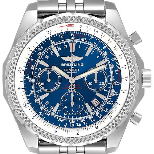 Photo of Breitling Bentley Motors Blue Dial Chronograph Steel Watch A25362 Box Papers