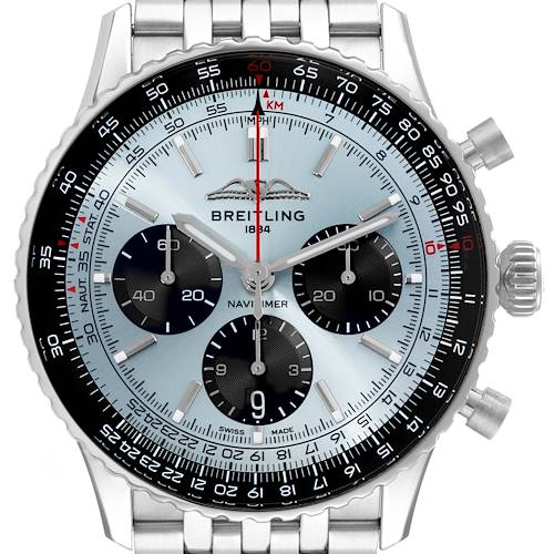 Photo of Breitling Navitimer B01 Blue Dial Steel Mens Watch AB0138 Box Card