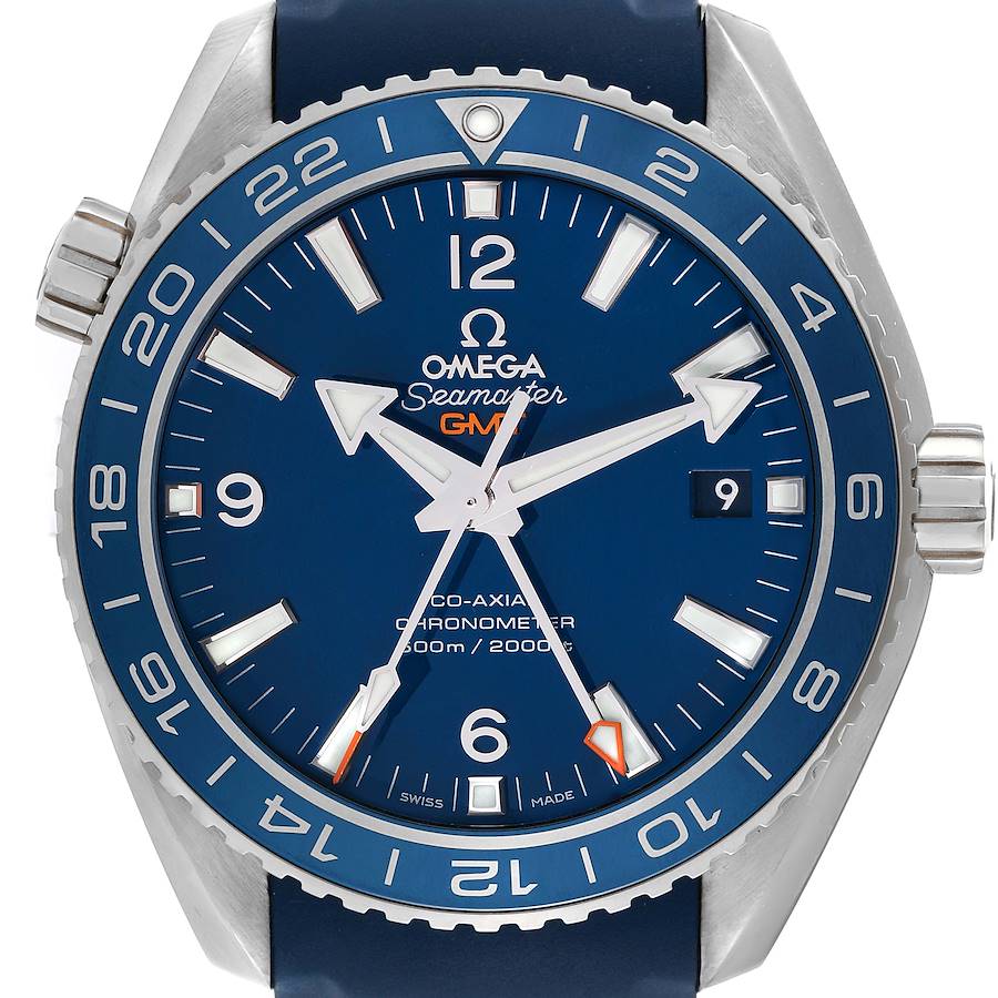 Omega Seamaster Planet Ocean GMT Titanium Watch 232.92.44.22.03.001 Box Card SwissWatchExpo