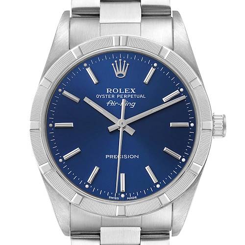 Photo of Rolex Air King Blue Dial 34mm Steel Mens Watch 14010