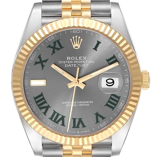 Photo of Rolex Datejust 41 Steel Yellow Gold Wimbledon Dial Mens Watch 126333 + 1 link