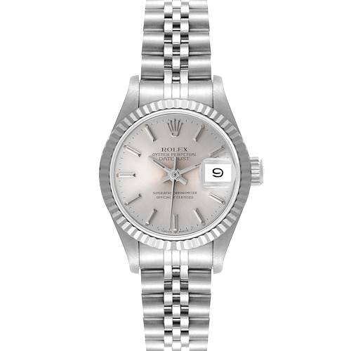 Photo of Rolex Datejust Steel White Gold Silver Dial Ladies Watch 69174 Papers