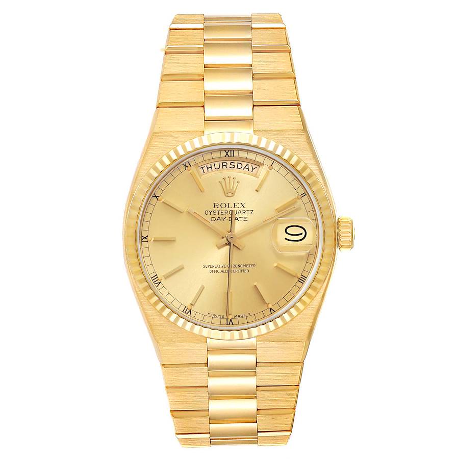 Rolex Oysterquartz President Day-Date Yellow Gold Mens Watch 19018 ...
