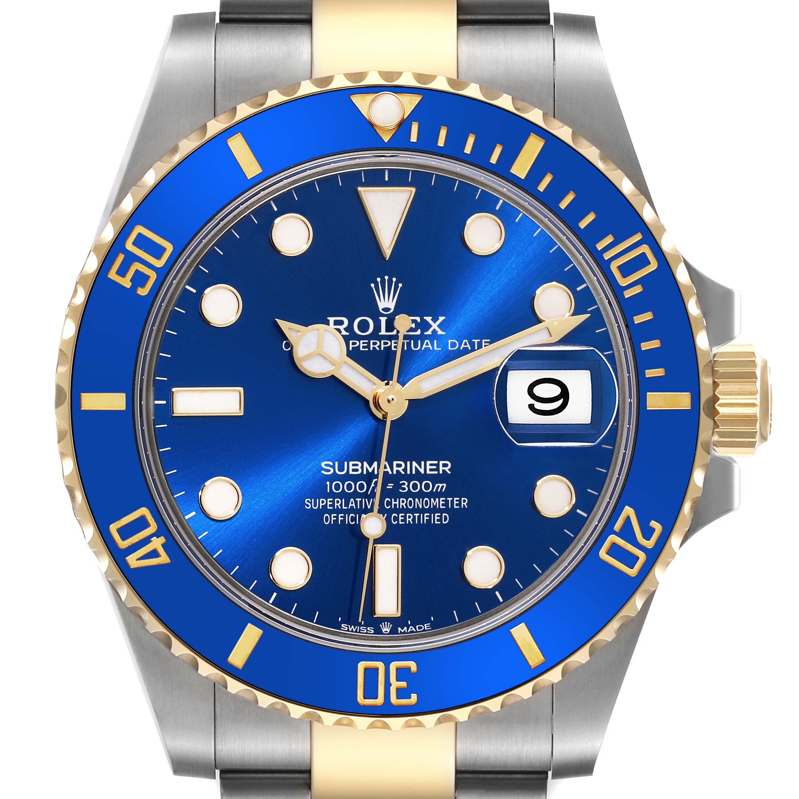 Rolex Submariner 41 Steel Yellow Gold Blue Dial Mens Watch 126613 Box ...