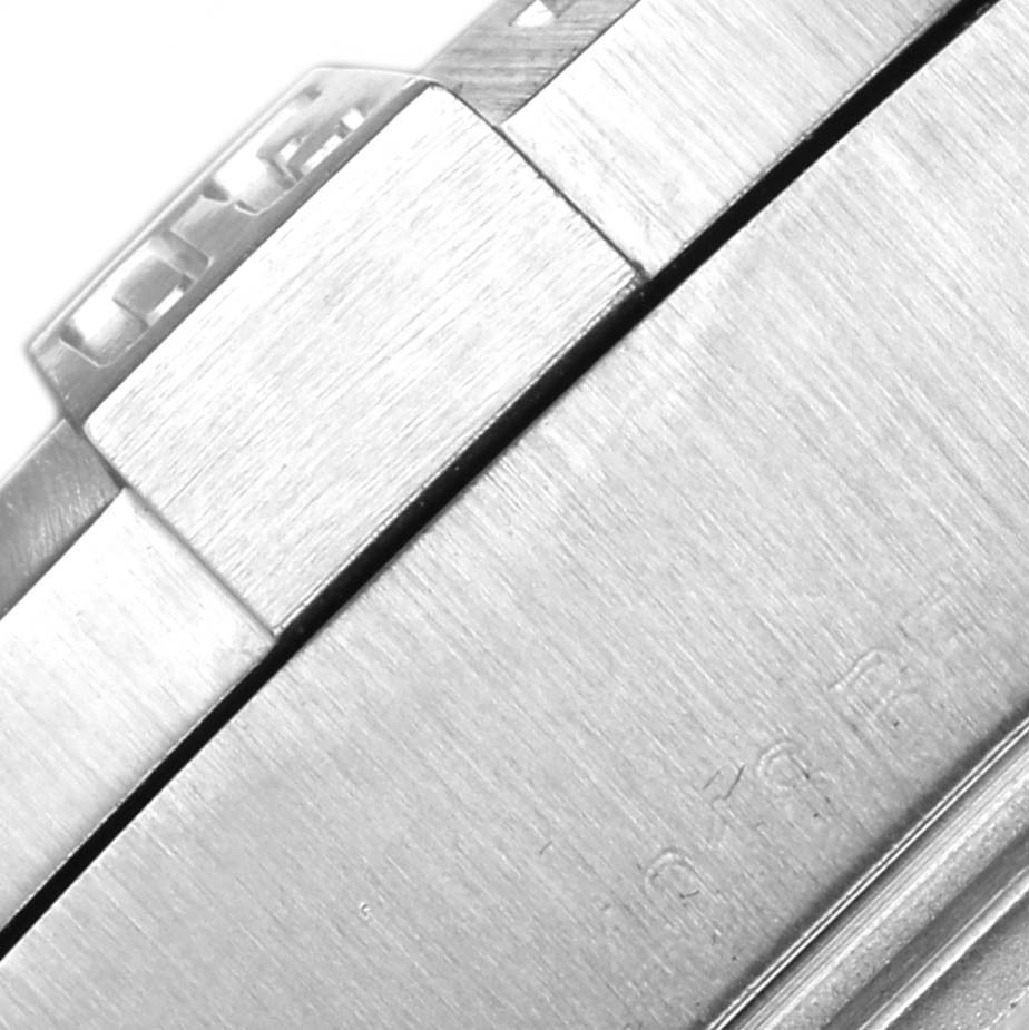 The image shows a close-up of the brushed metal clasp of a Breitling Colt A17388101B1A1 Men's Stainless Steel Black Dial A17388101B1A1 Men's Stainless Steel Black Dial watch, highlighting the intricate detailing.