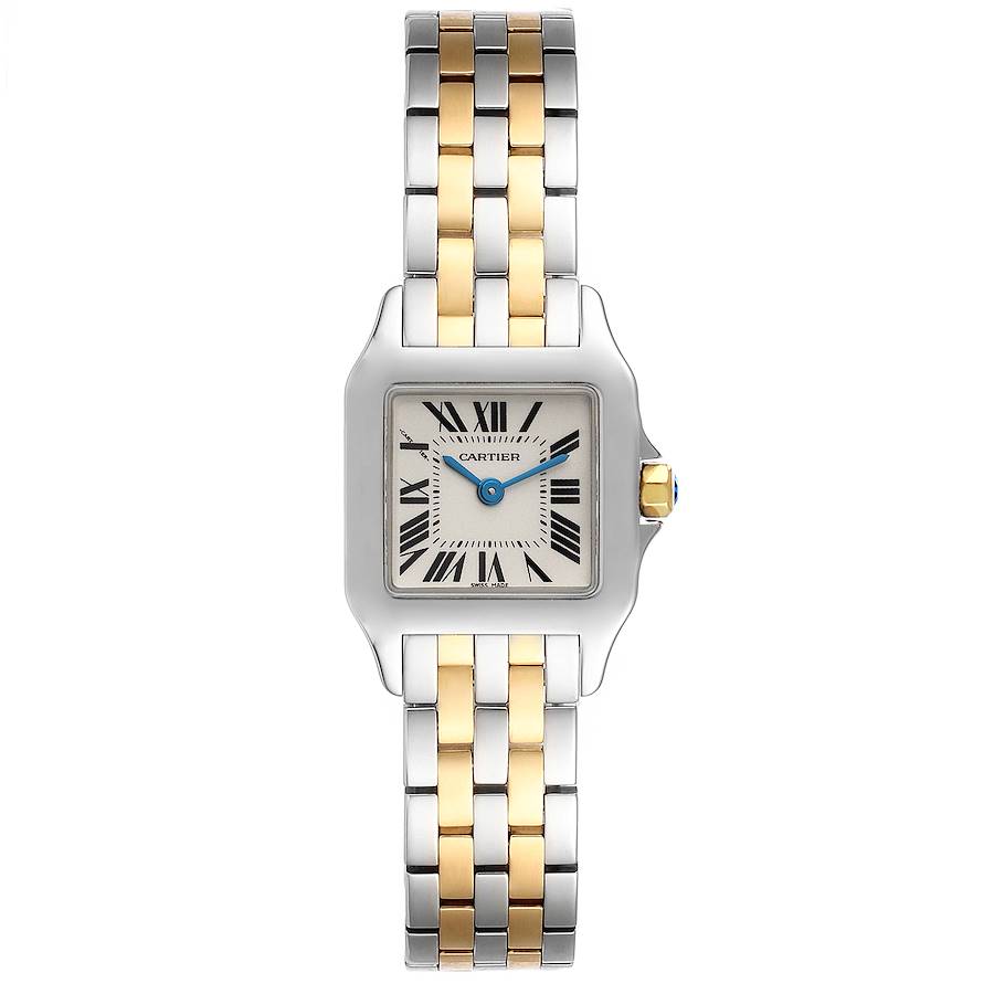 Cartier Santos Demoiselle Steel Yellow Gold Silver Dial Ladies