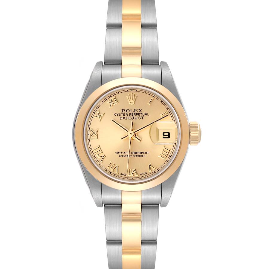 Rolex Datejust Steel Yellow Gold Champagne Dial Ladies Watch 79163 Papers SwissWatchExpo