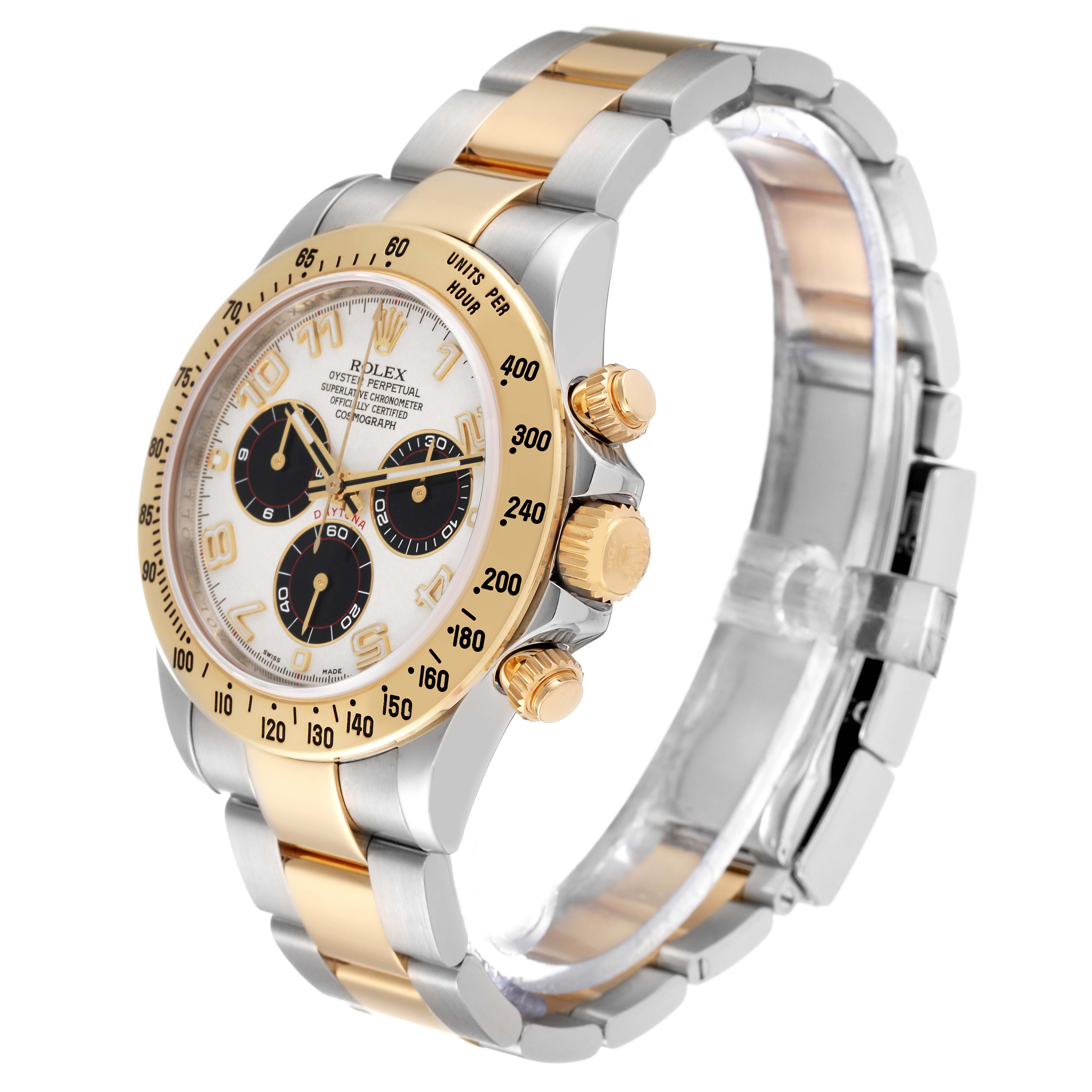 全商品オープニング価格！ Rolex 58446 Stock | 116523 tone) (two Gold and Steel Daytona スキー