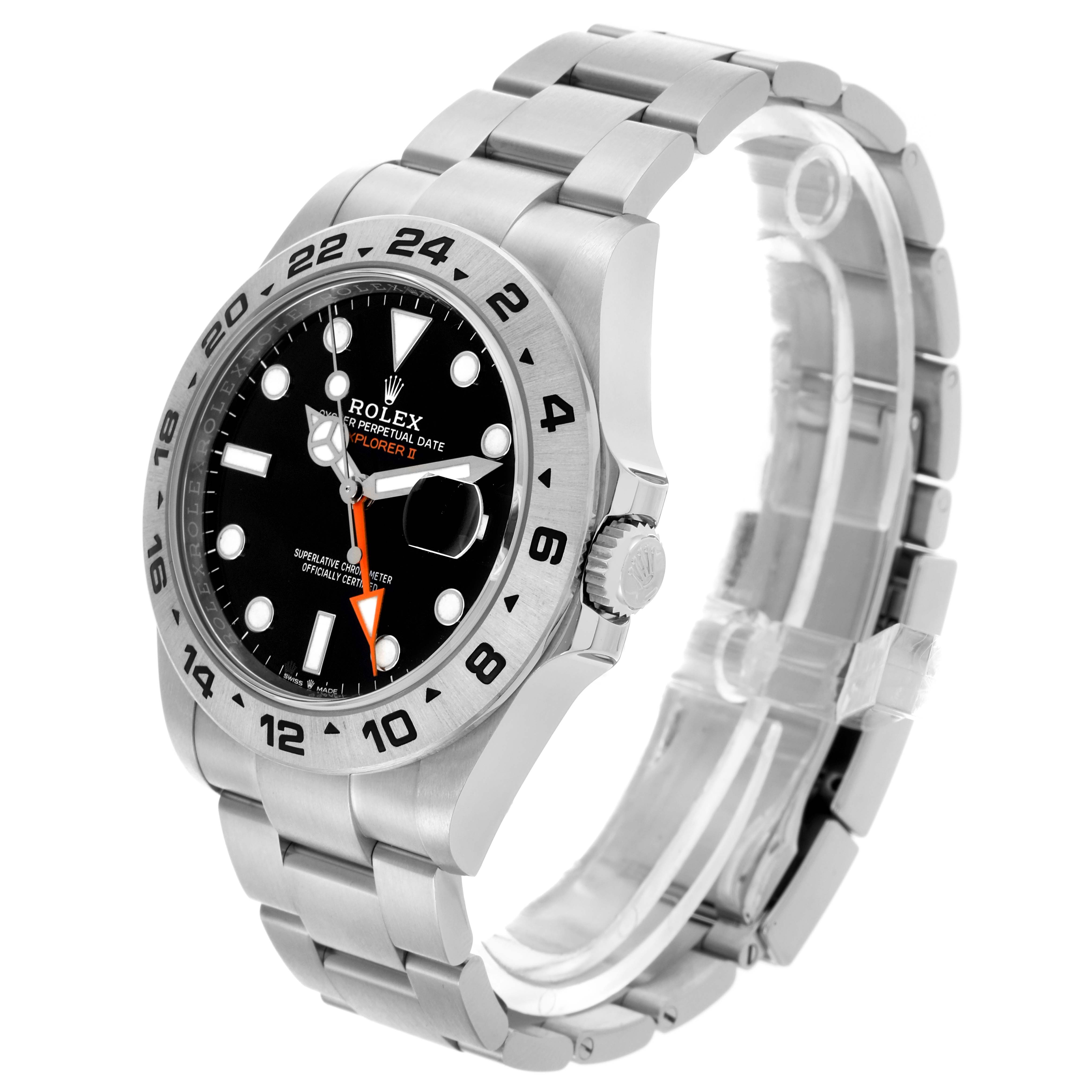 The Rolex Explorer M226570-0002 Men's Stainless Steel Black Dial M226570-0002 Men's Stainless Steel Black Dial model is shown at a slightly elevated angle, displaying the dial, bezel, crown, and bracelet.