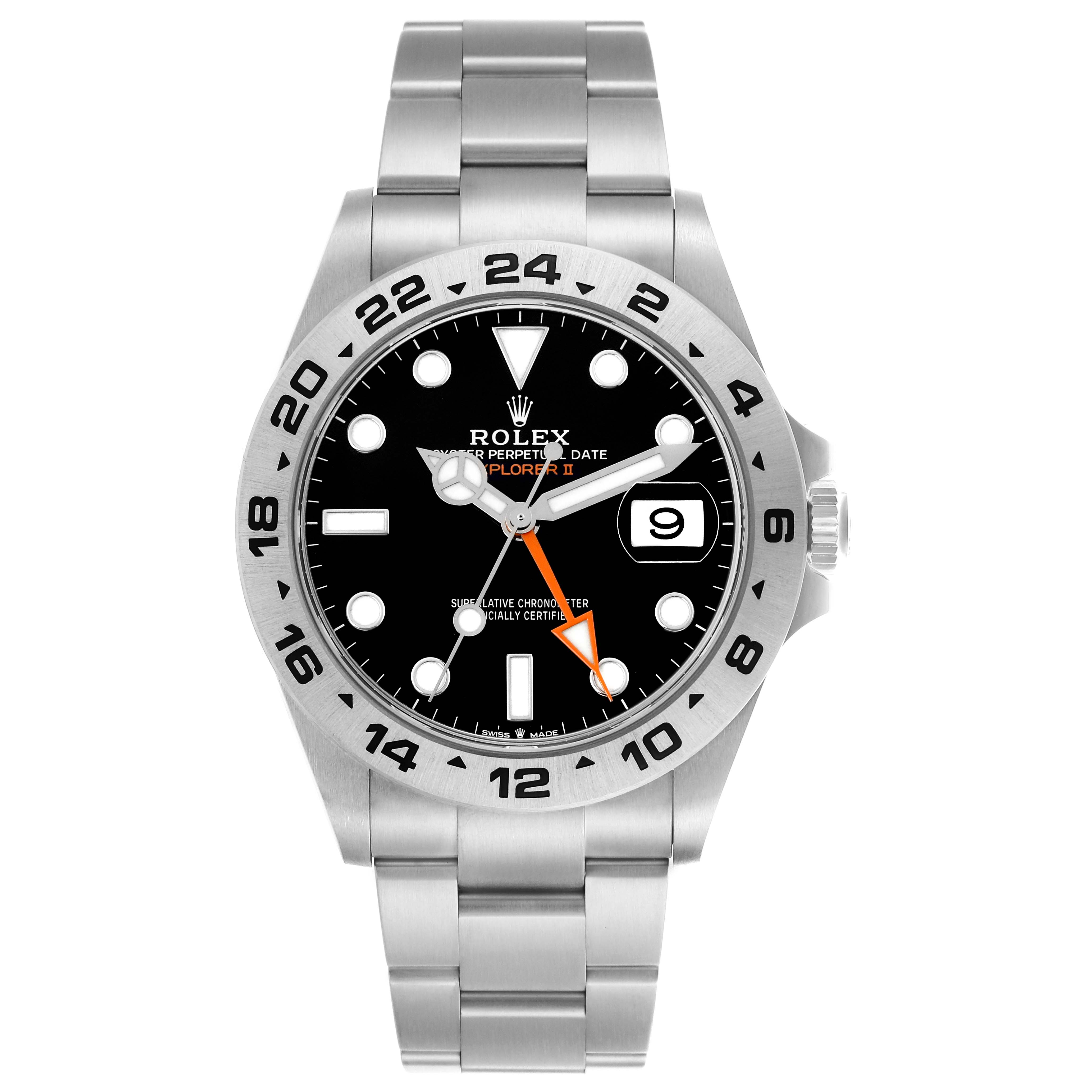 The Rolex Explorer M226570-0002 Men's Stainless Steel Black Dial M226570-0002 Men's Stainless Steel Black Dial watch is shown from a front angle, displaying the dial, date window, bezel, and bracelet.