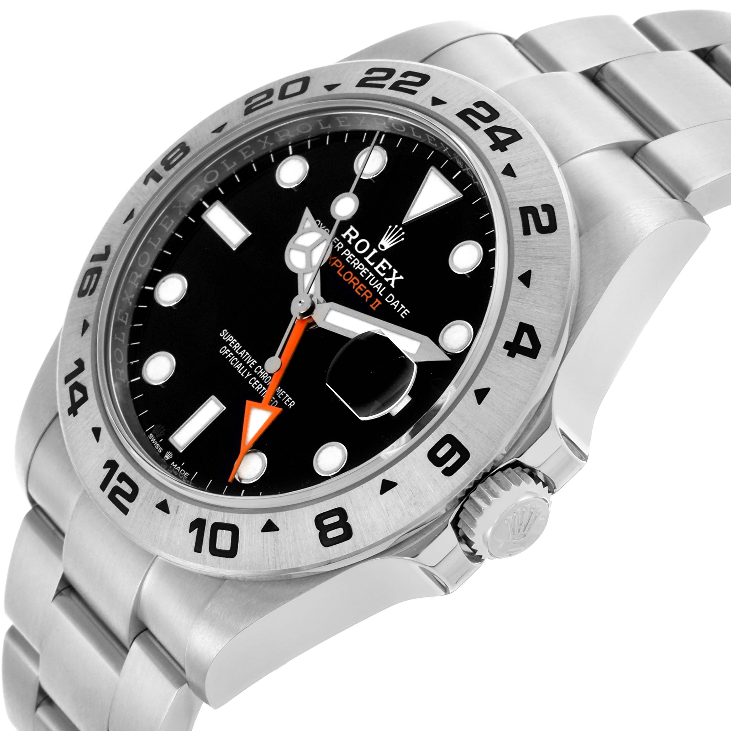 The Rolex Explorer M226570-0002 Men's Stainless Steel Black Dial M226570-0002 Men's Stainless Steel Black Dial watch is shown at a three-quarter angle, highlighting the bezel, dial, bracelet, and crown.