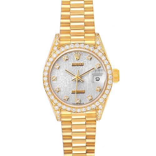 Photo of Rolex President Yellow Gold Anniversary Dial Diamond Ladies Watch 69158