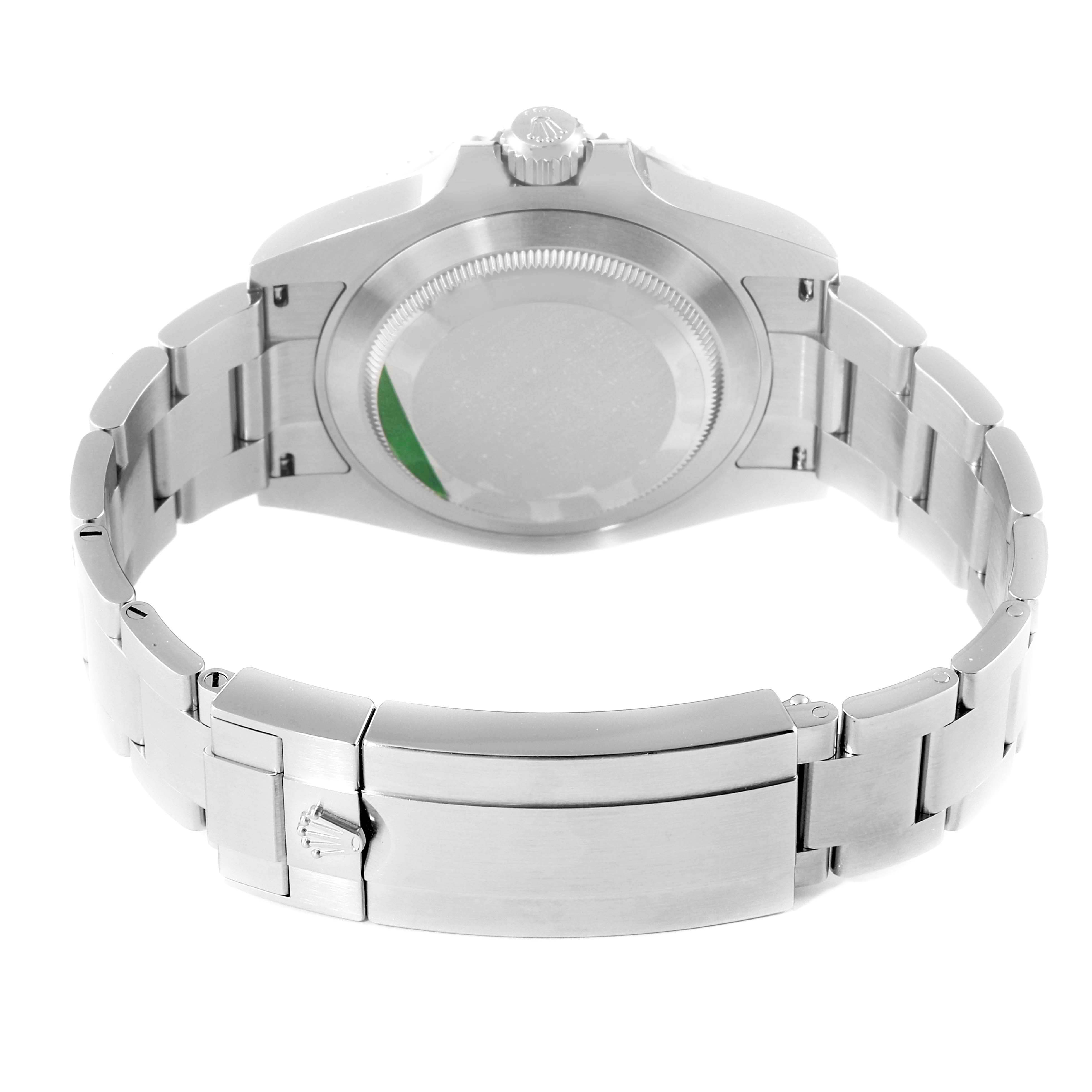 This image shows the back and clasp portion of a Rolex Submariner 126610 Men
s Stainless Steel Black Dial 126610 Men
s Stainless Steel Black Dial watch, viewed from an angle that highlights its bracelet and case back.