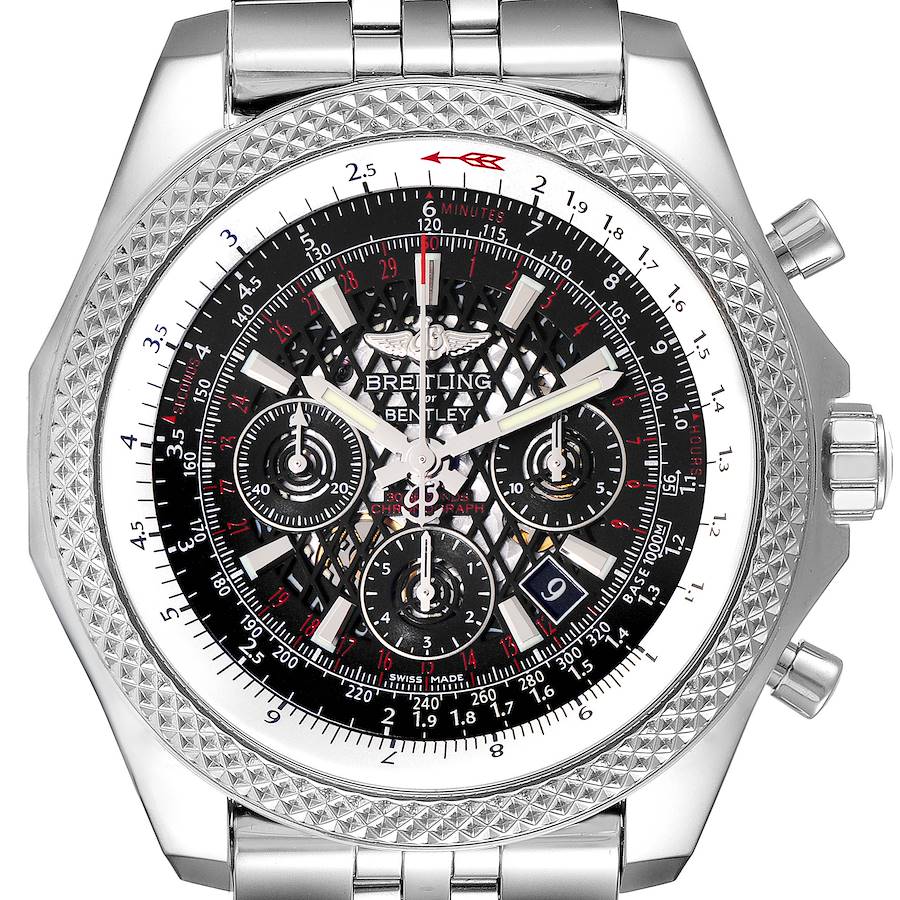 Breitling Bentley B06 Black Dial Chronograph Steel Mens Watch AB0611 Box Papers SwissWatchExpo