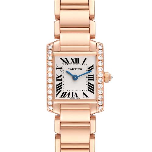 Photo of Cartier Tank Francaise Small Rose Gold Diamond Ladies Watch WE10456H