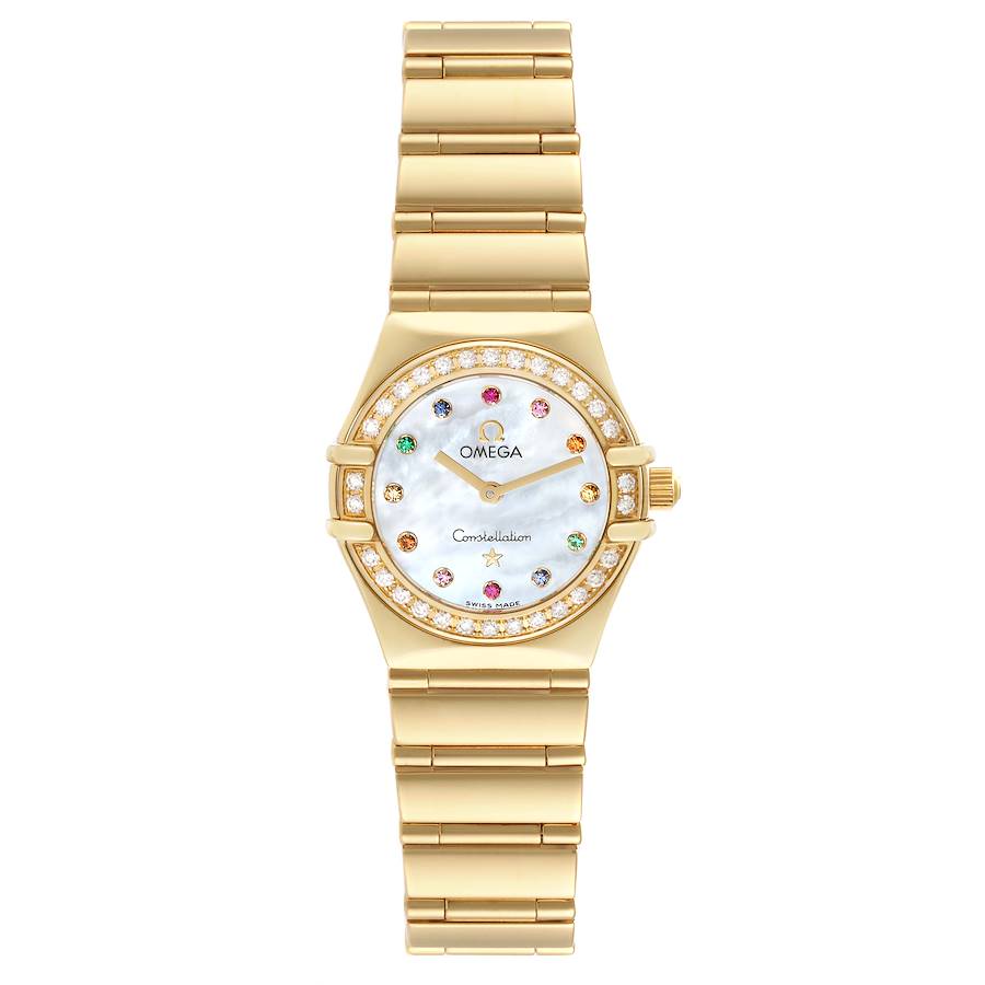 Omega Constellation Iris Yellow Gold Mother Of Pearl Multi Stone