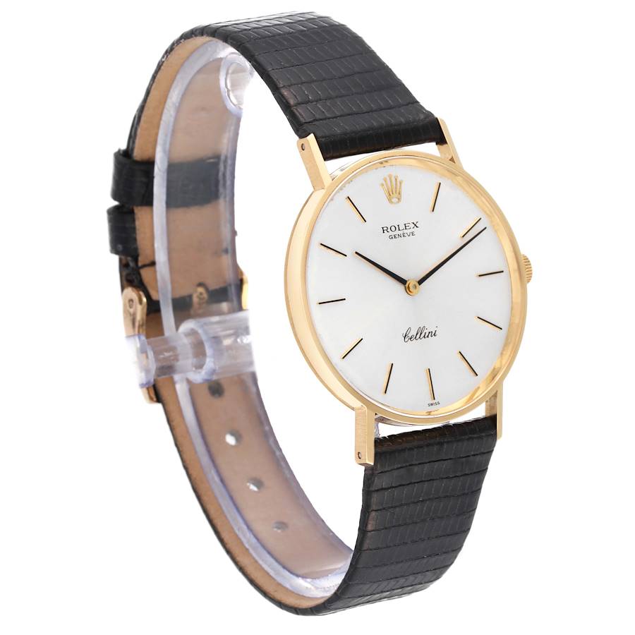 Rolex Cellini Classic Yellow Gold Silver Dial Vintage Mens Watch