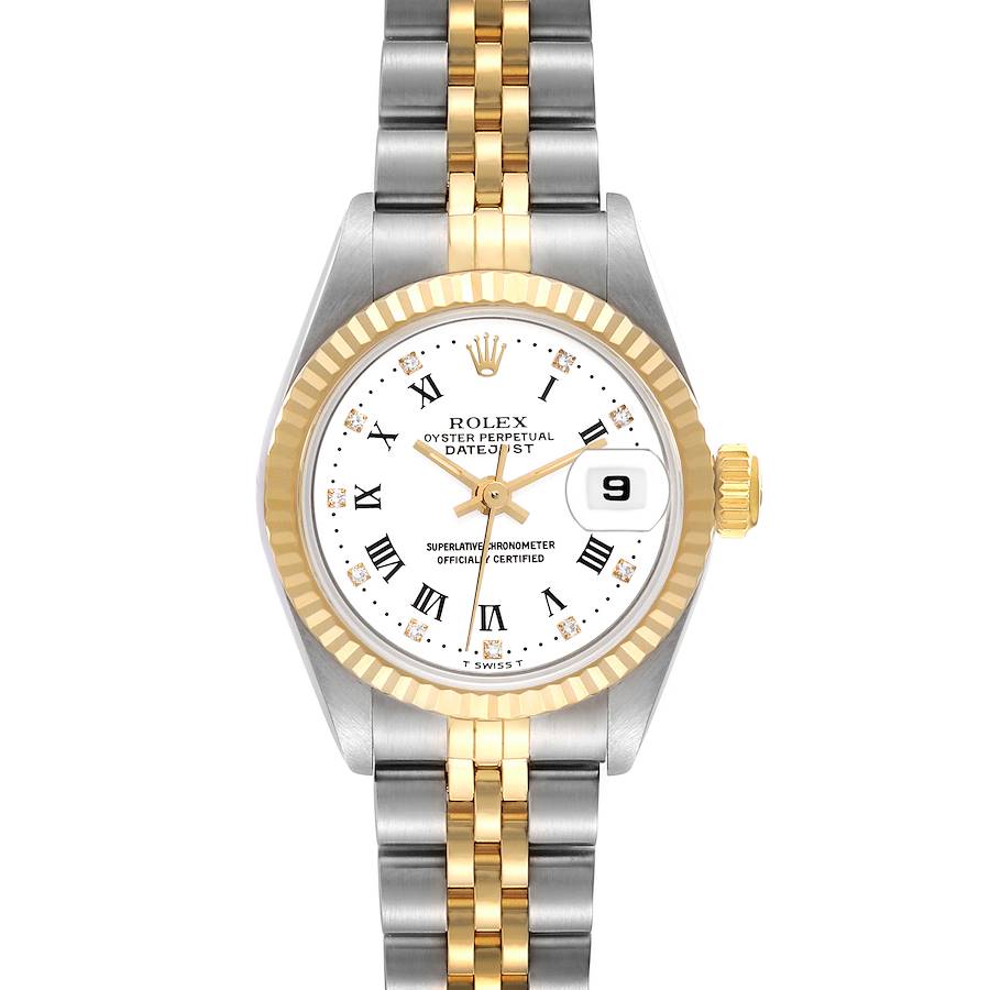 NOT FOR SALE Rolex Datejust Steel Yellow Gold Diamond Dial Ladies Watch 69173 Box Papers PARTIAL PAYMENT SwissWatchExpo