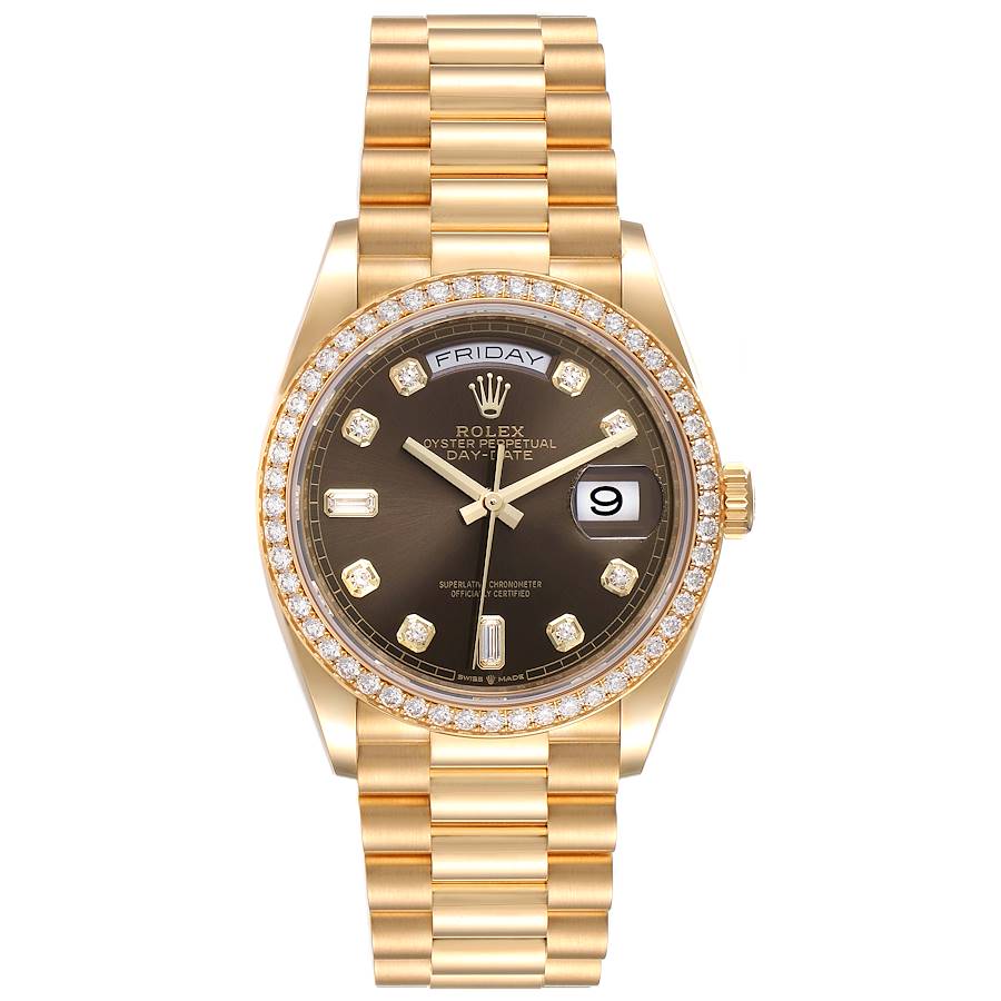 NOT FOR SALE Rolex President Day Date Yellow Gold Diamond Mens