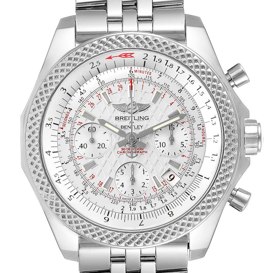 Breitling Bentley B06 Silver Dial Chronograph Watch AB0612 Box Papers SwissWatchExpo