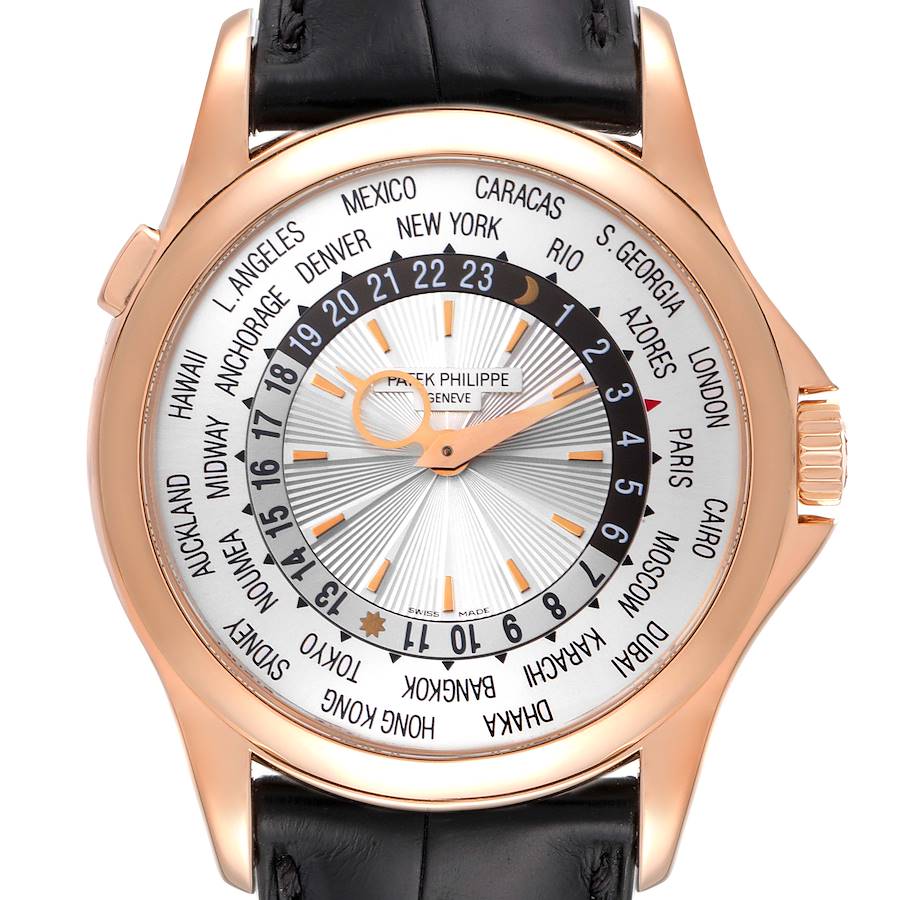 Patek Philippe World Time Complications Rose Gold Mens Watch 5130 SwissWatchExpo