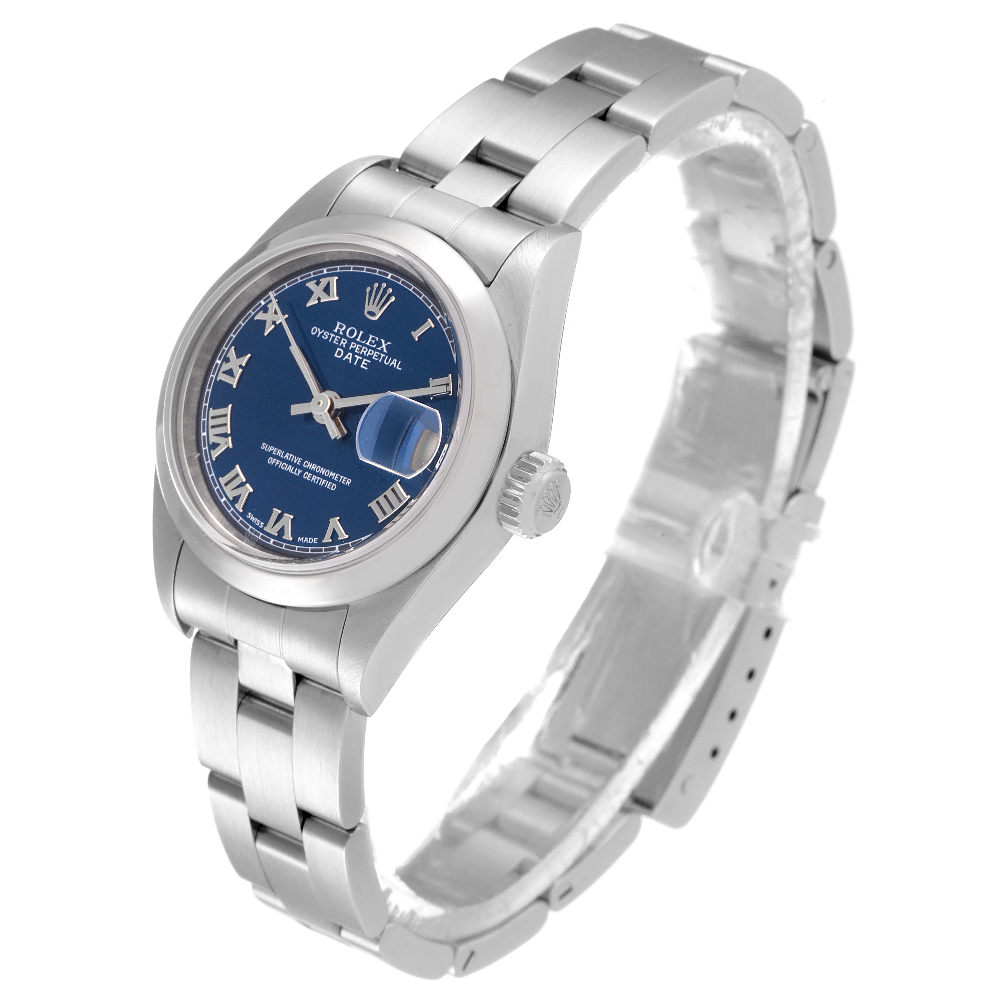 Rolex Date 26 Blue Dial Oyster Bracelet Steel Ladies Watch 79160 ...