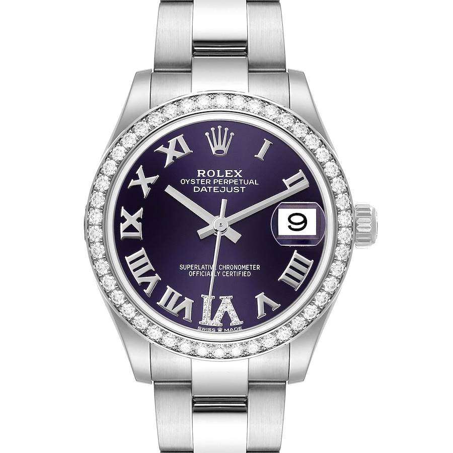 Rolex Datejust Midsize Steel White Gold Diamond Ladies Watch 278384 Box Card SwissWatchExpo