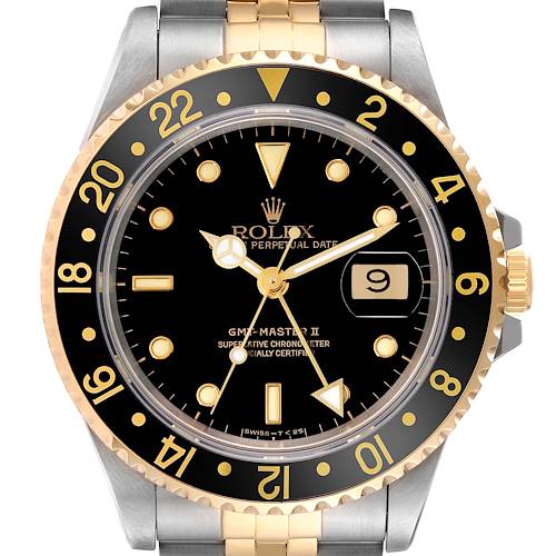 Photo of Rolex GMT Master II Yellow Gold Steel Jubilee Bracelet Mens Watch 16713