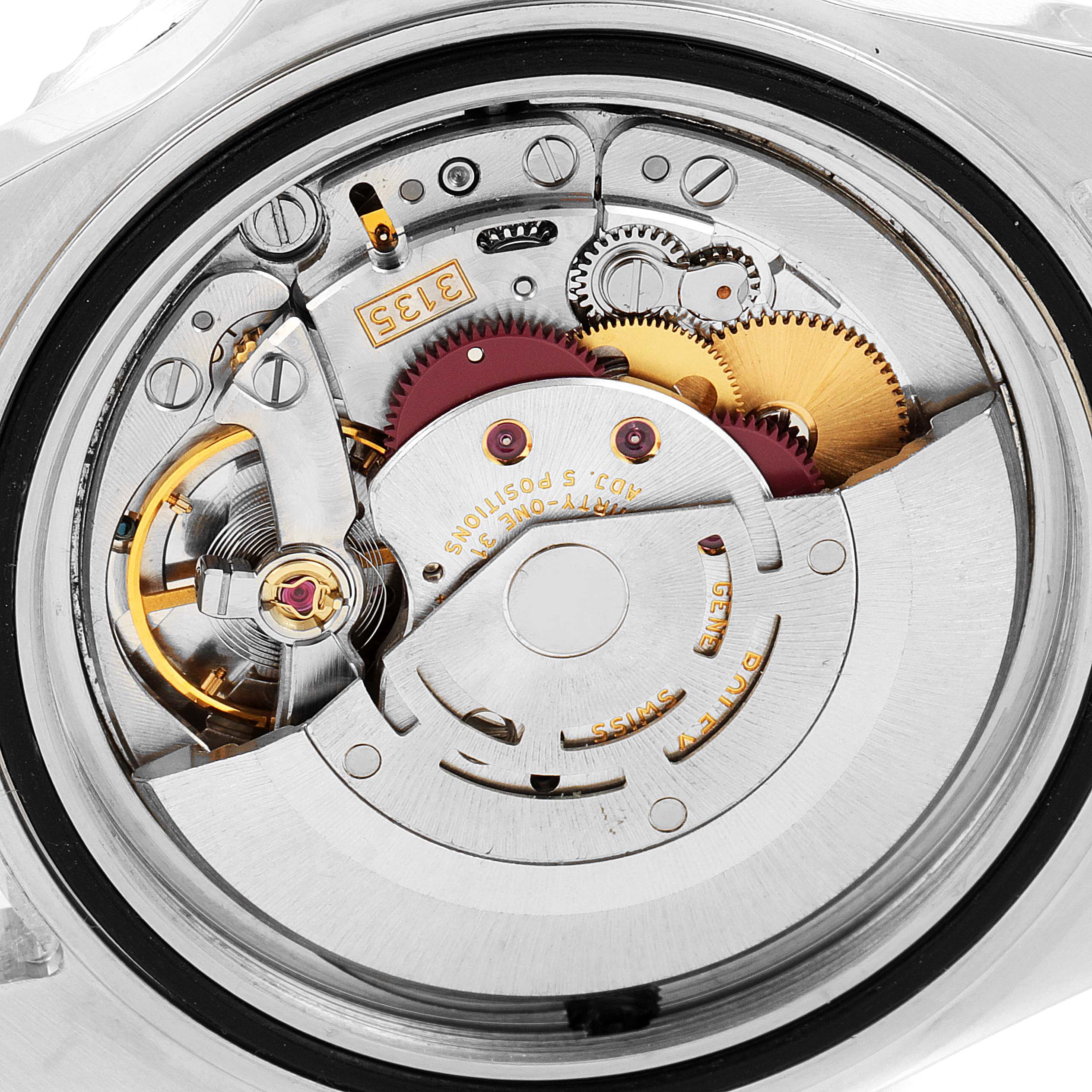 This image shows the inner mechanical movement of a Rolex Sea-Dweller 16600 Men
s Stainless Steel Black Dial 16600 Men
s Stainless Steel Black Dial watch, viewed from the back.