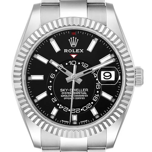 Photo of Rolex Sky-Dweller Black Dial Steel White Gold Mens Watch 326934